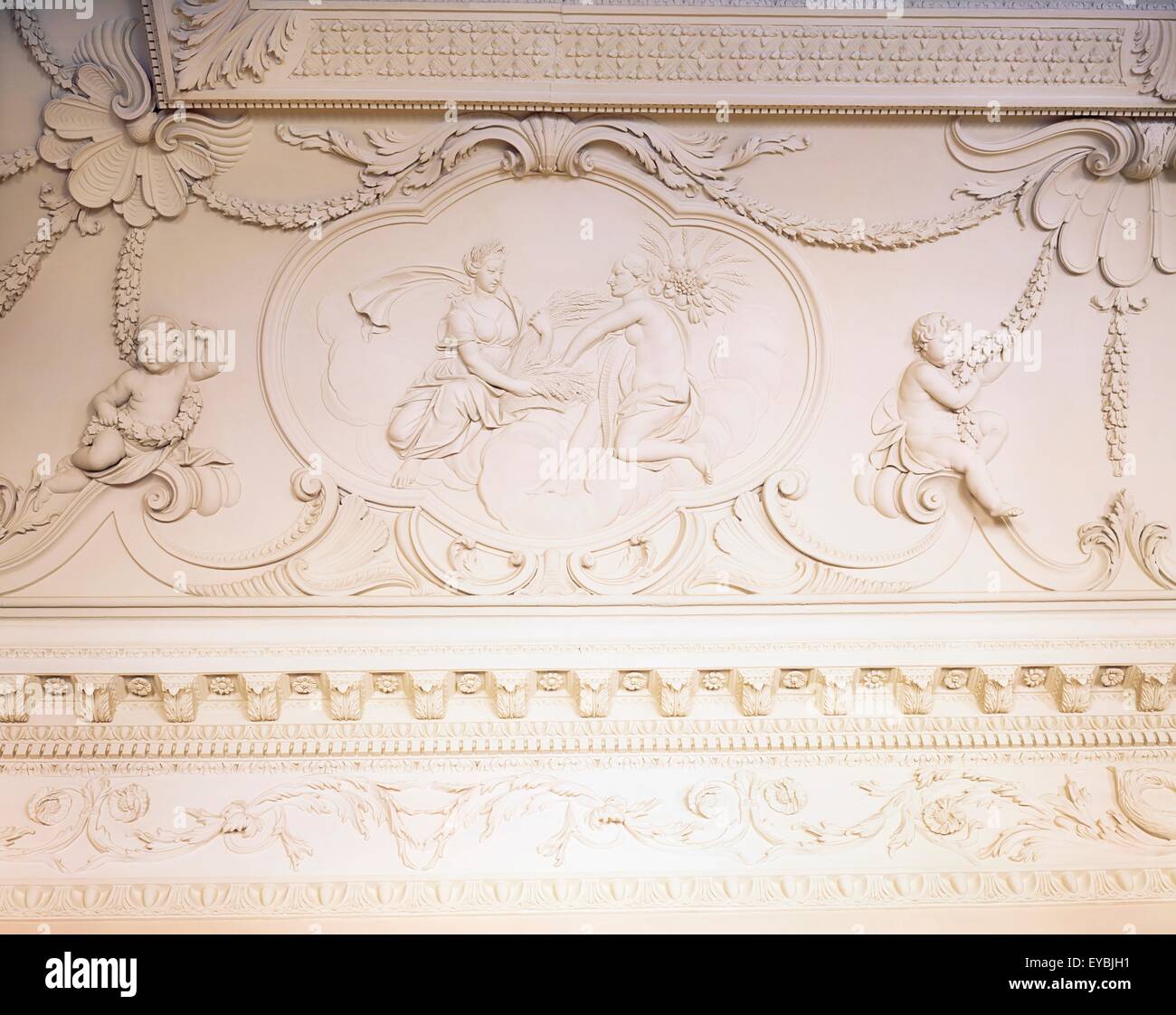 Newman Haus, Dublin, Co. Dublin, Irland; Putz-Detail Stockfoto