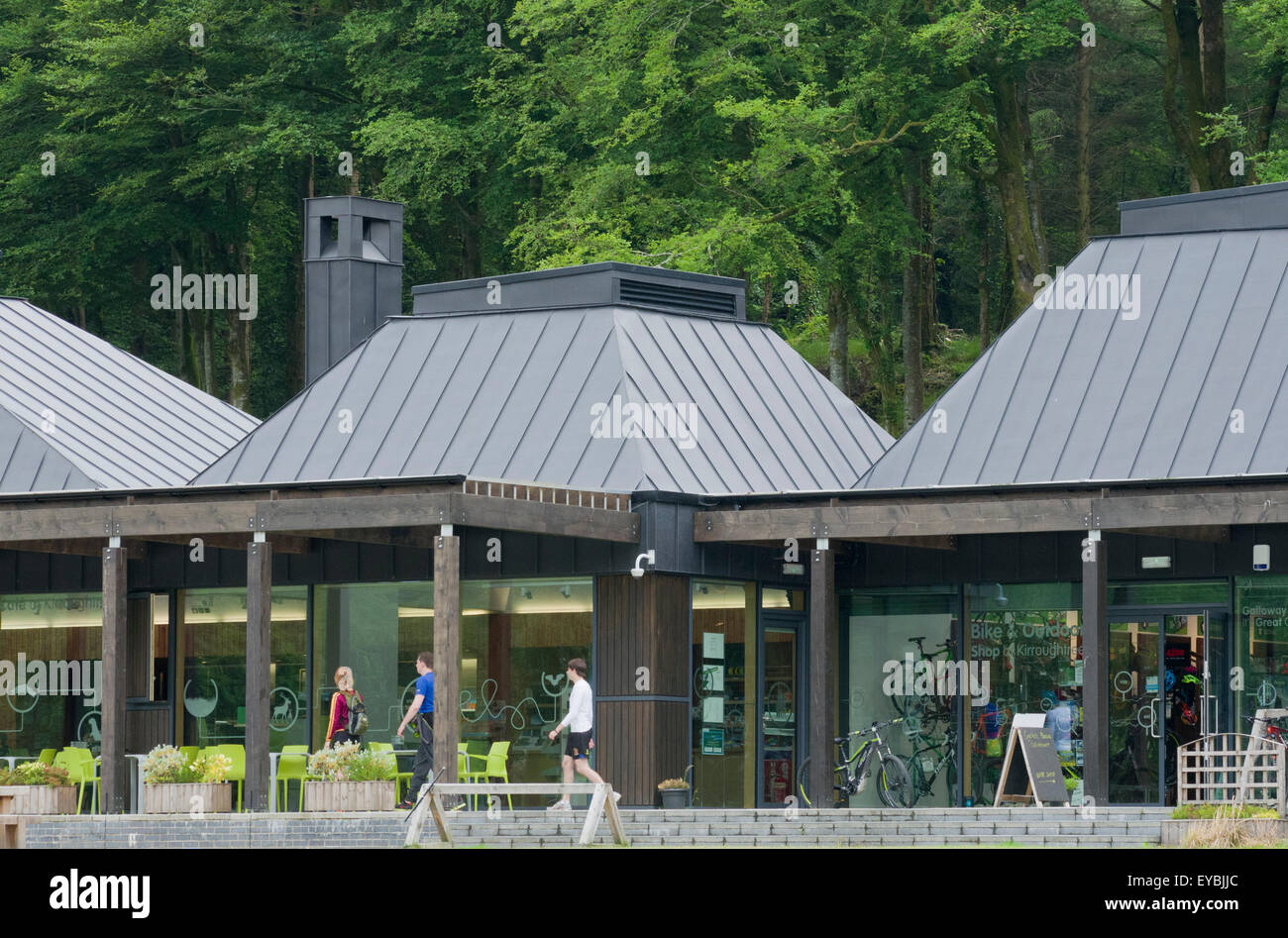 Kirroughtree Forest Visitor Centre, Galloway Forest Park, Dumfries & Galloway, Schottland, Großbritannien Stockfoto