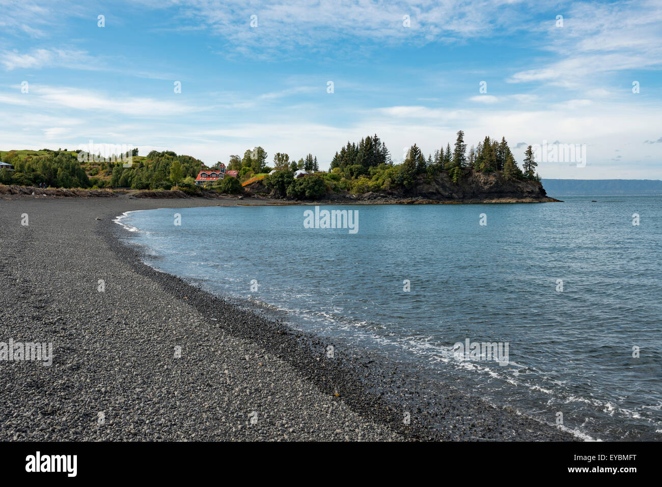 Ein Strand Halibut Cove, Kachemak Bay, Alaska, USA Stockfoto