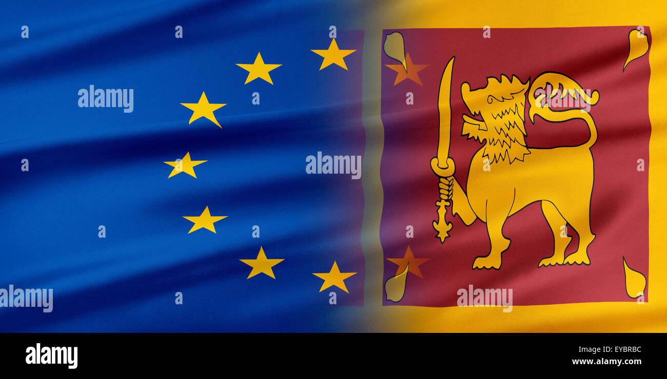 Europäischen Union und Sri Lanka. Stockfoto