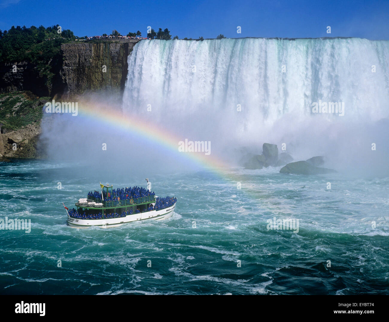 Nordamerika Kanada Ontario Niagara Falls Horseshoe Falls Maid der Nebel Ausflugsschiff Stockfoto