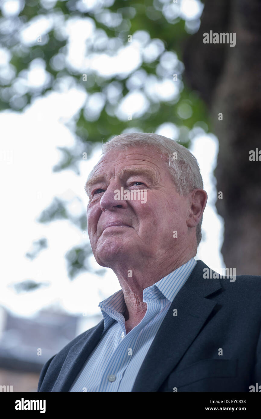 Britischer Politiker und Diplomat, Paddy Ashdown, erscheinen auf dem Edinburgh International Book Festival. Stockfoto