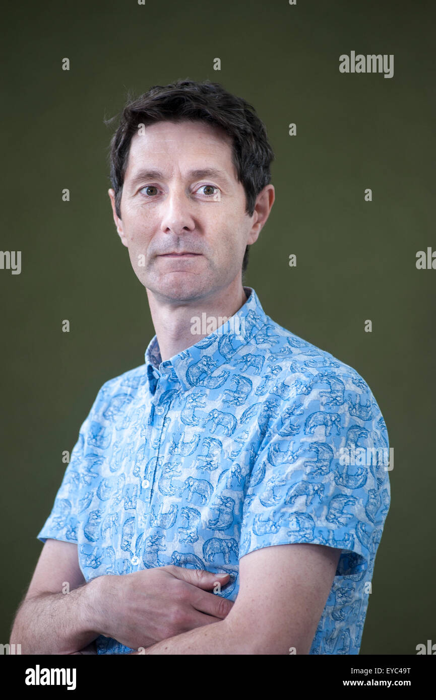 Britische akademische und Wissenschaft Kommunikator, Trevor Cox, erscheinen auf dem Edinburgh International Book Festival. Stockfoto