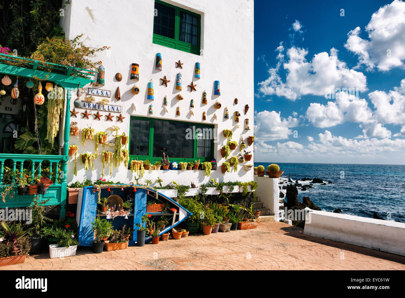 Punta Mujeres, Haria. Lanzarote, Kanarische Inseln, Spanien, Europa. Stockfoto