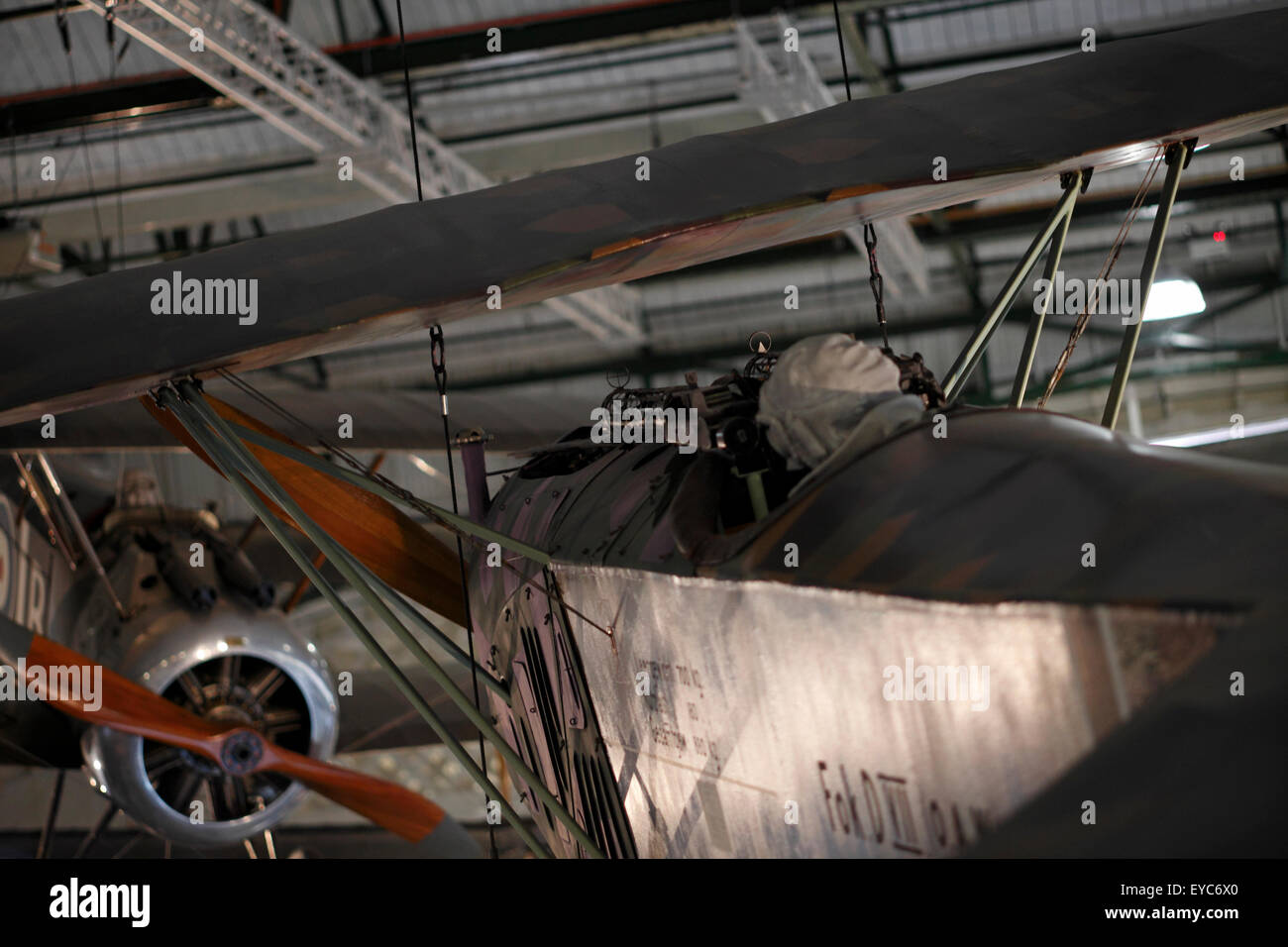 Deutsche Fokker D VII Doppeldecker Stockfoto