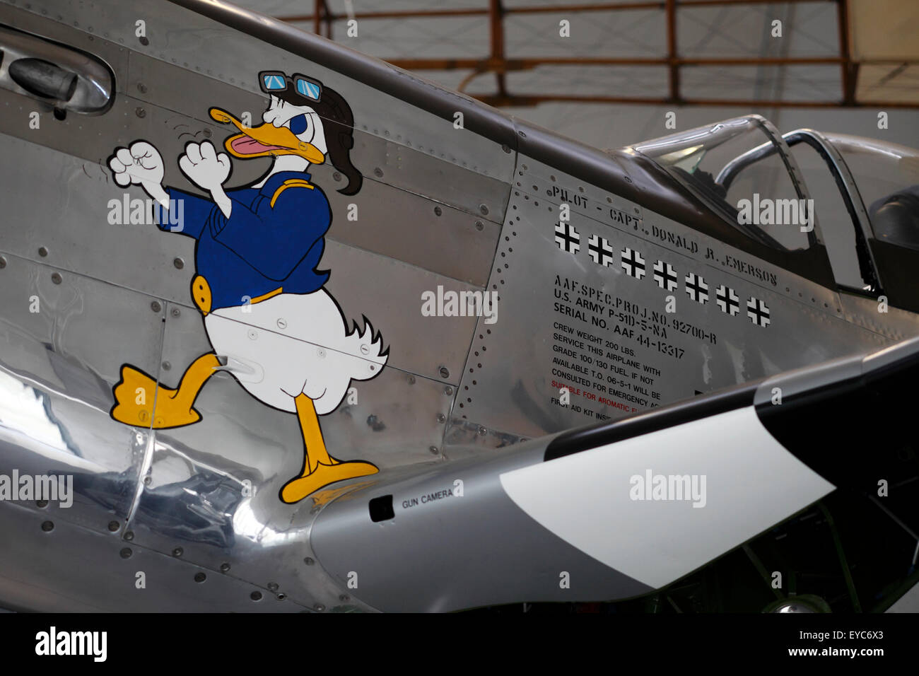 Mustang. Amerikanische Jagdflugzeug des zweiten Weltkriegs WW2 Stockfoto