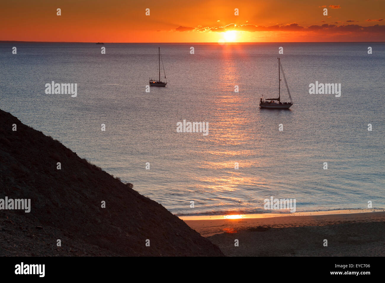 Playa Mujeres, Los Ajaches Naturdenkmal. Lanzarote, Kanarische Inseln, Spanien, Europa. Stockfoto