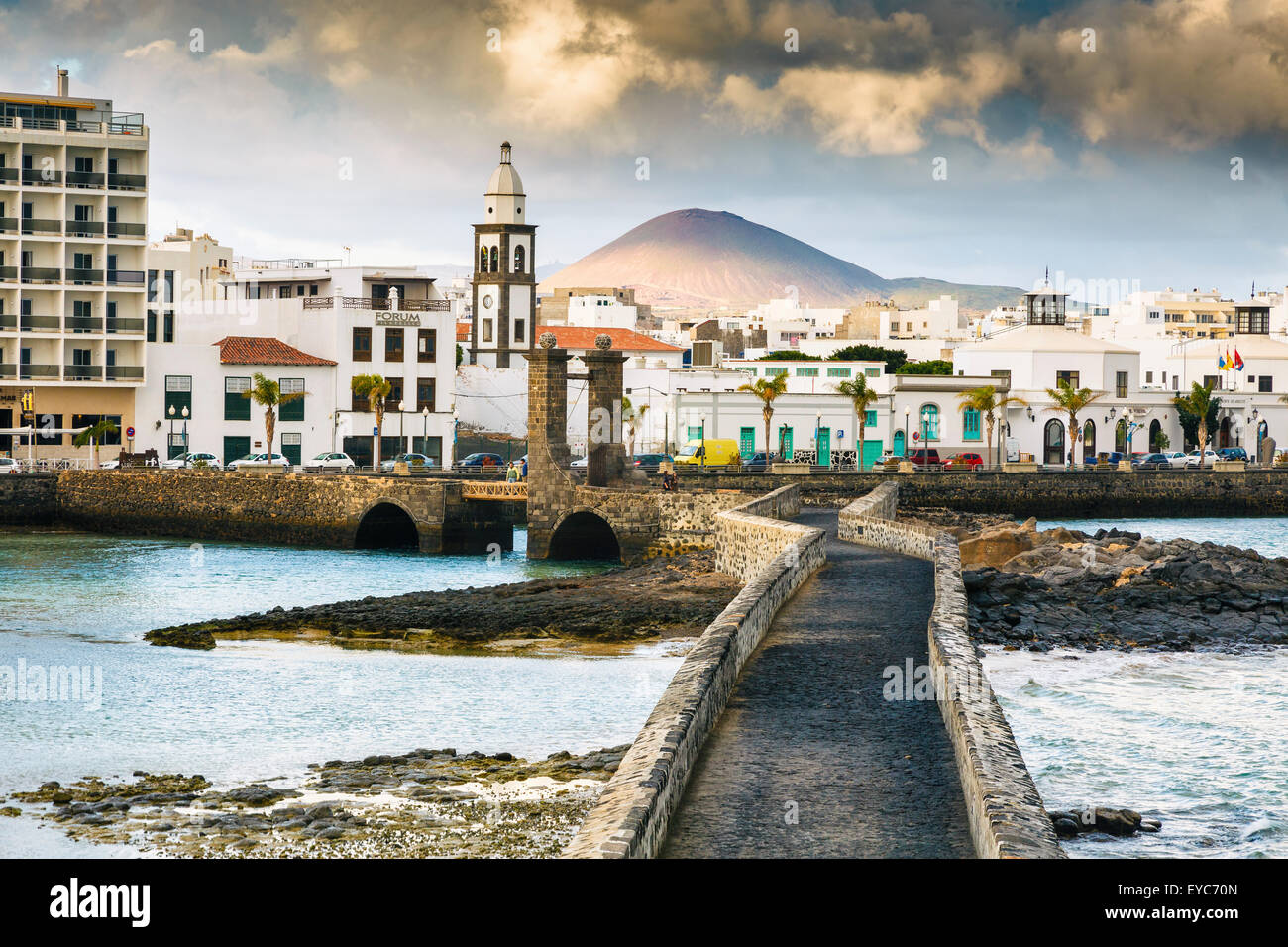 Blick auf die Stadt. Arrecife. Lanzarote, Kanarische Inseln, Spanien, Europa. Stockfoto