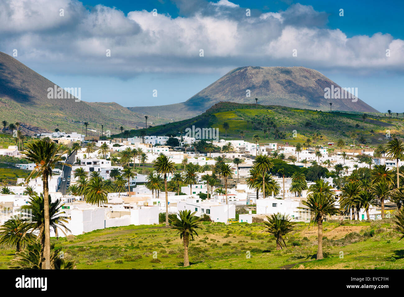 Haria Dorf. Lanzarote, Kanarische Inseln, Spanien, Europa. Stockfoto