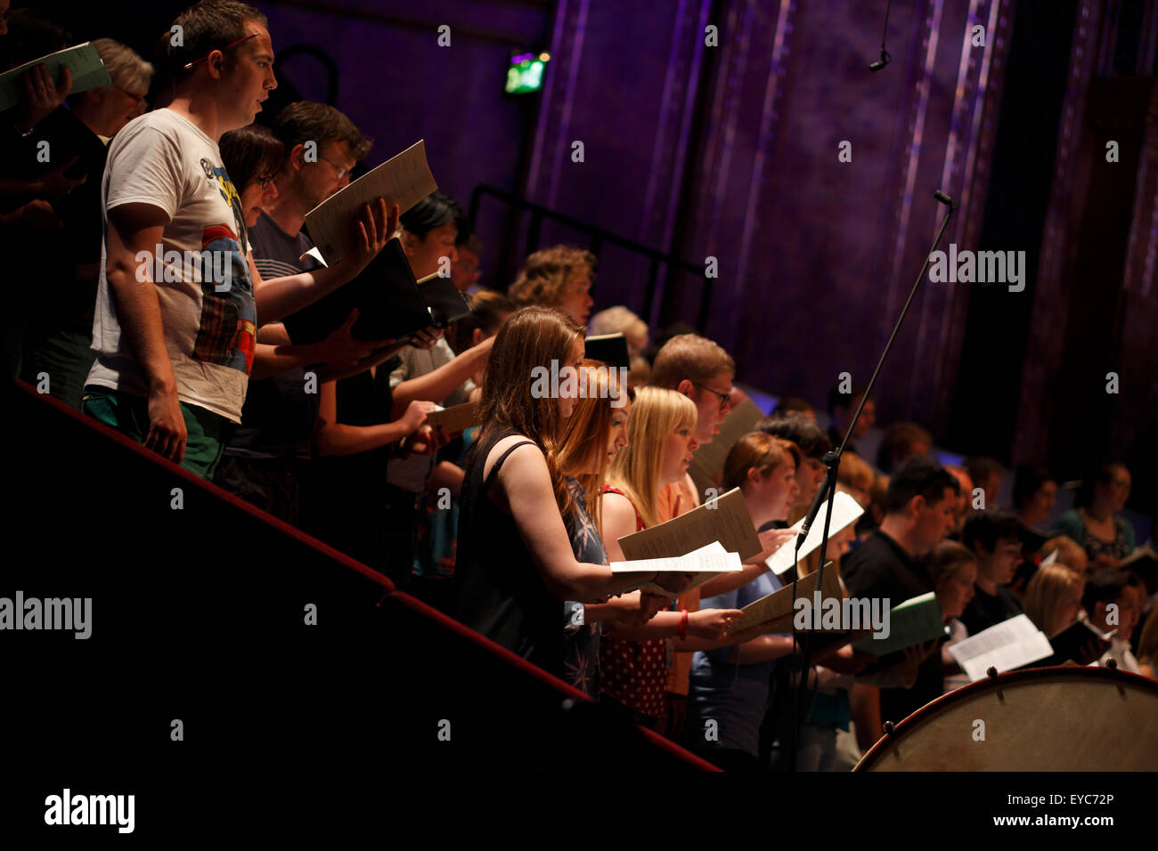 Chor in Probe gemischte Stimmen. Stockfoto Chor in Probe gemischte Stimmen. Stockfoto