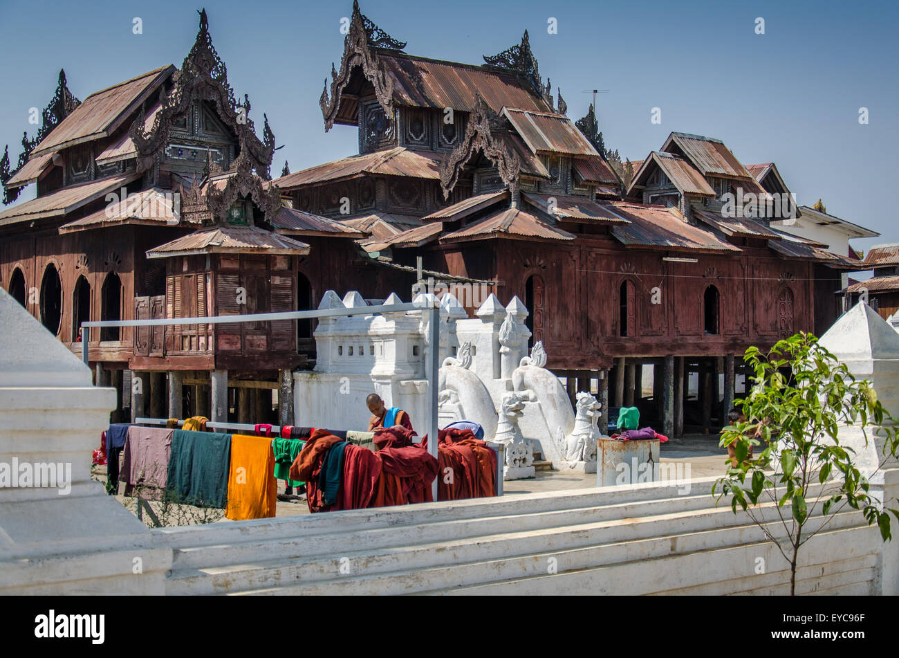 Yan Pyay Kloster, Inle See, Myanmar Stockfoto