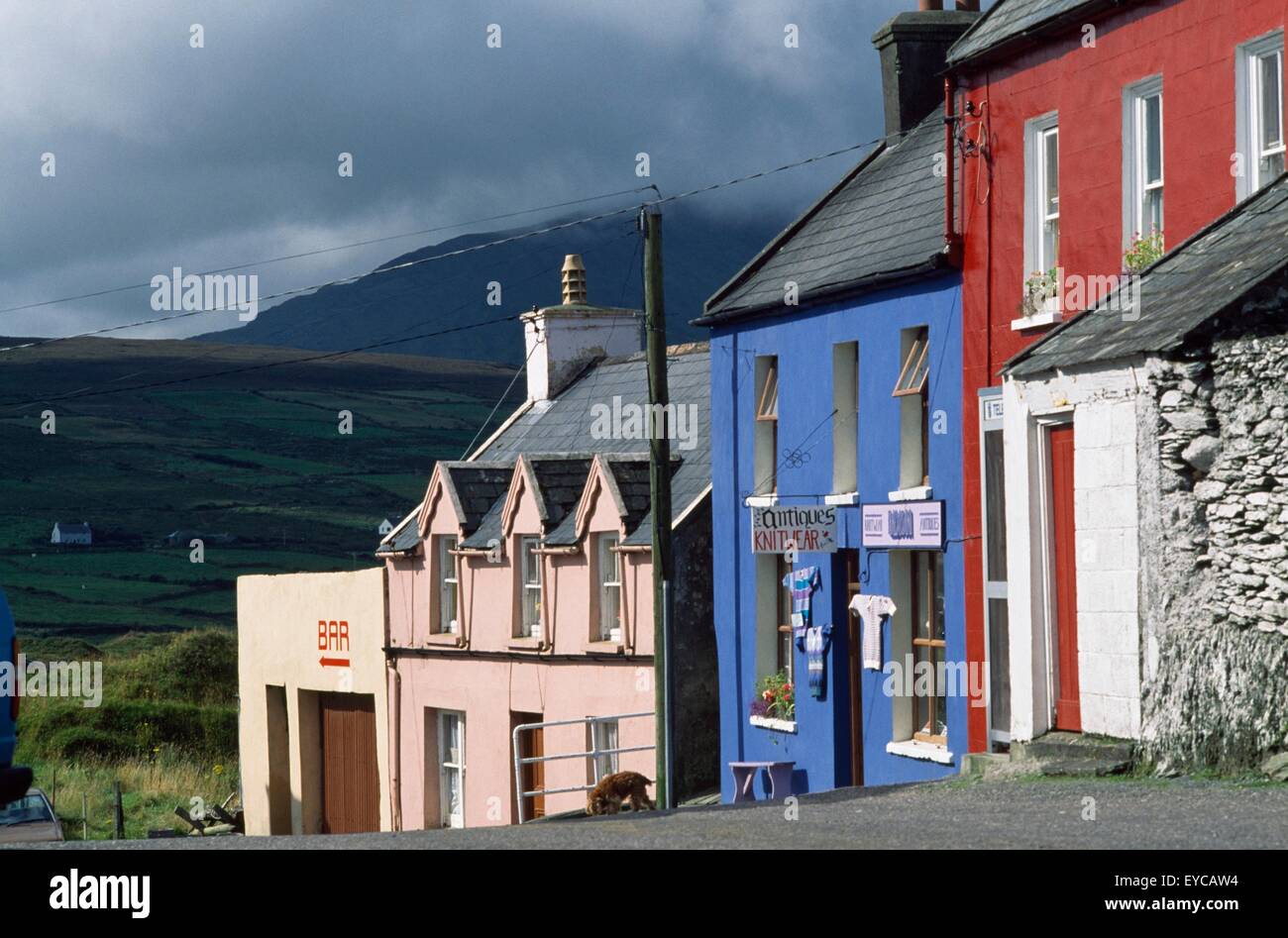Horste Dorf, Beara Halbinsel, Co Cork, Irland; Shopfronts In Eyeries Dorf Stockfoto