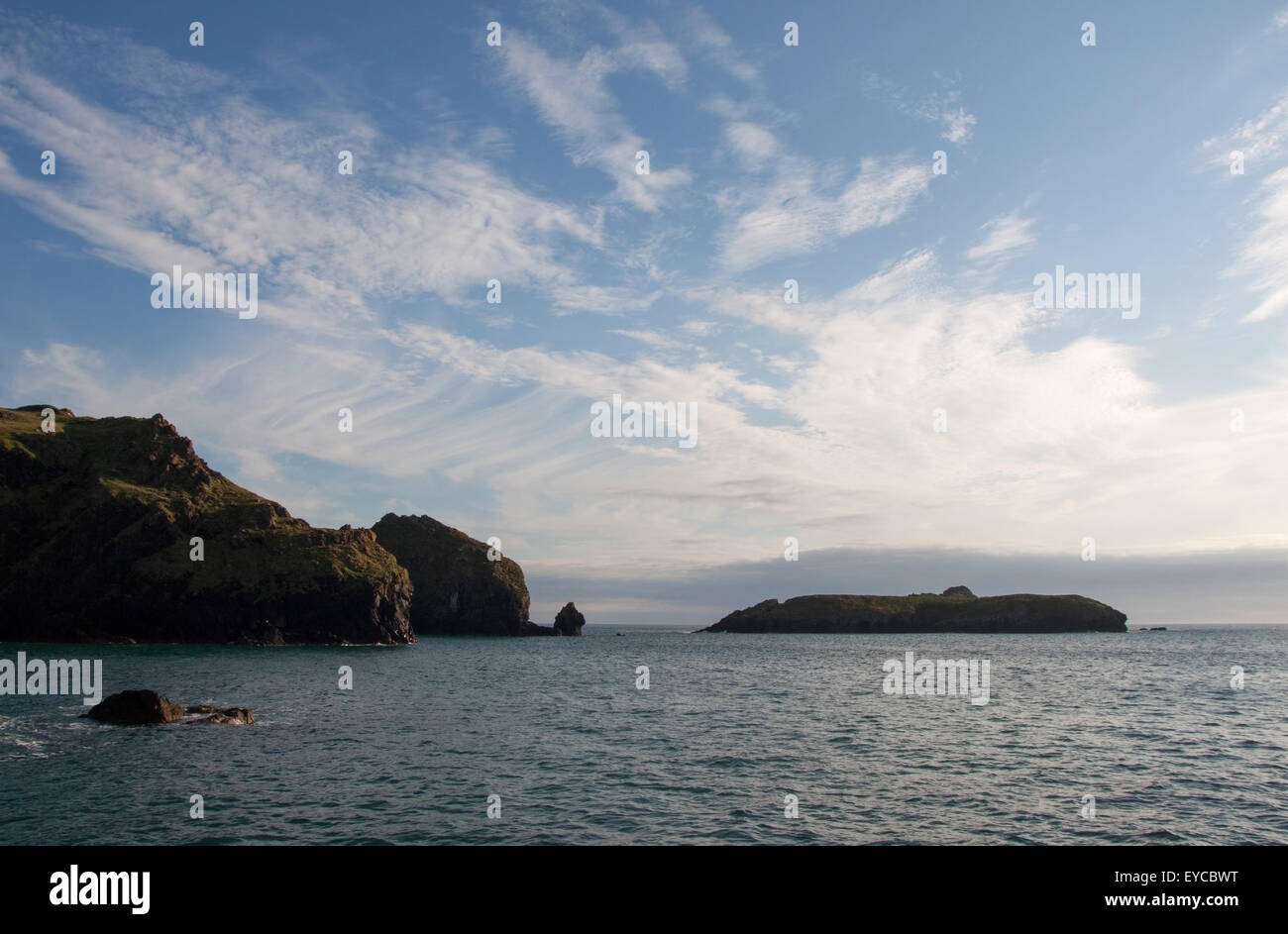 Die Küste und Pfosten-Insel Stockfoto