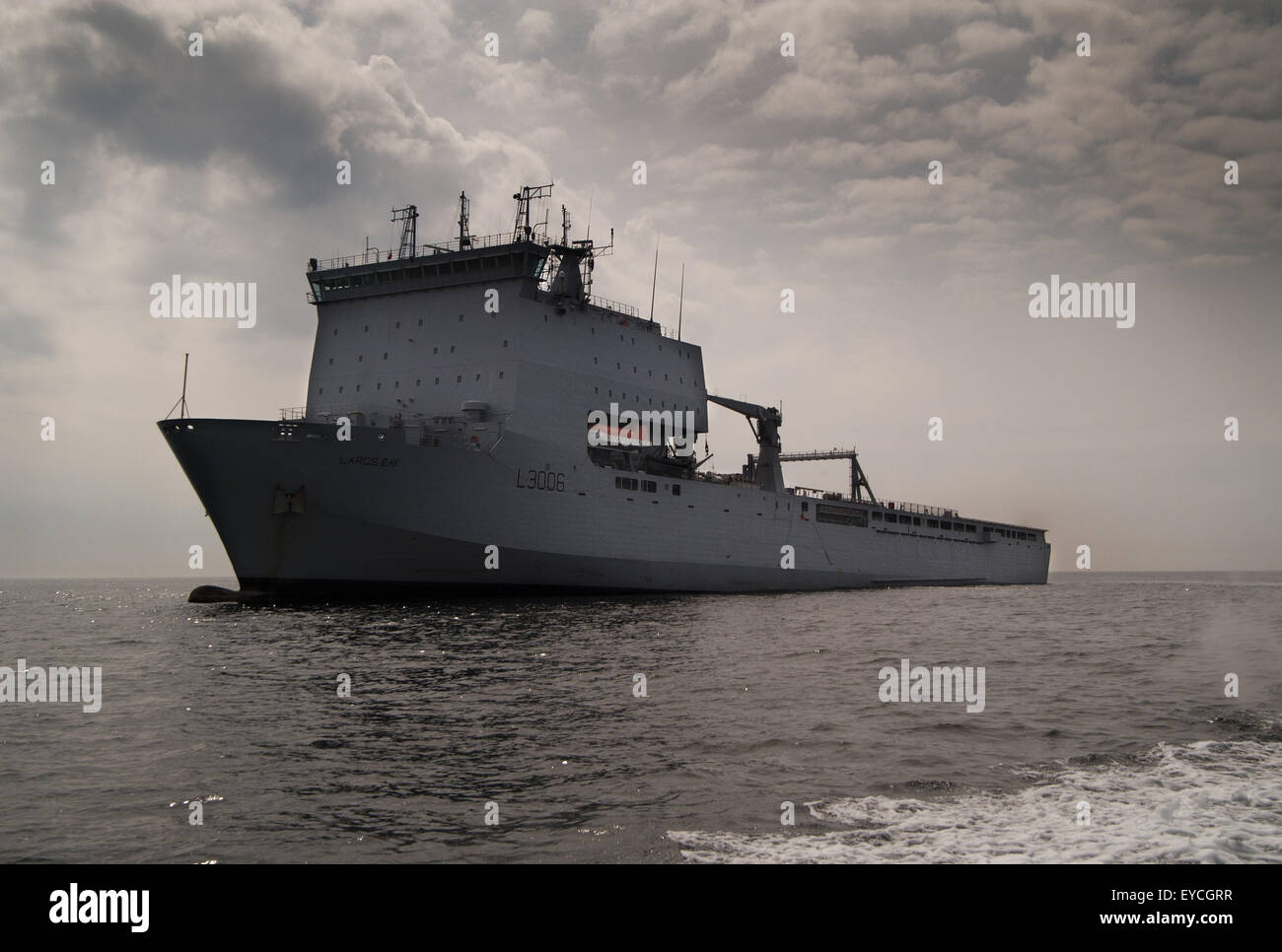 Die Royal Fleet Auxiliary Largs Bay, während sie im britischen Dienst ist, bevor sie nach Australien verkauft wird, wo sie als HMAS Choules dient Stockfoto