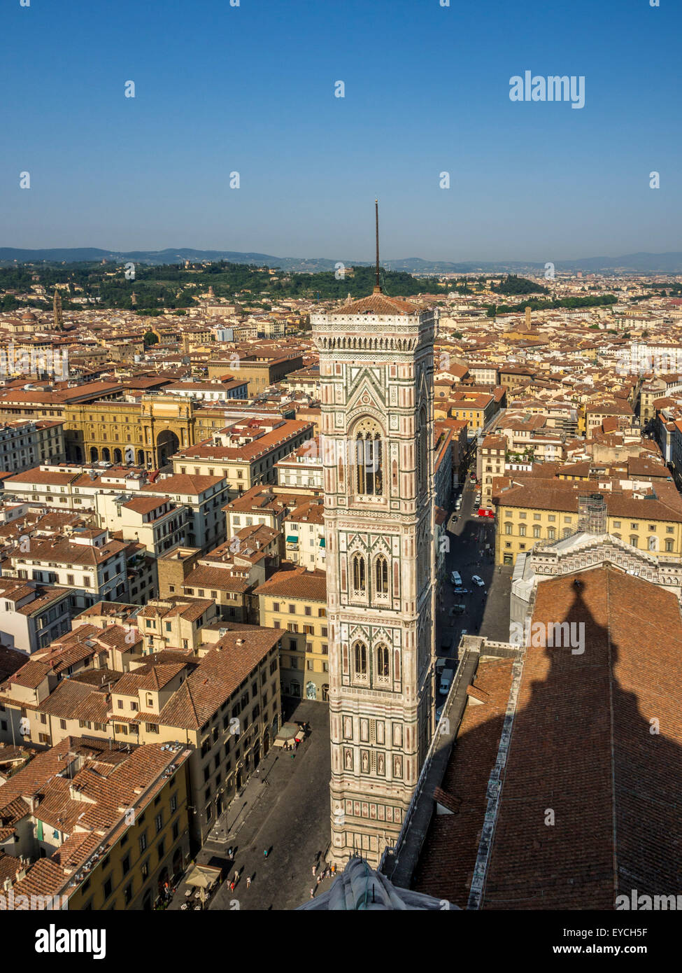 Giottos Campanile oder Glockenturm, Teil der Kathedrale von Florenz oder des duomo. Florenz. Italien. Stockfoto