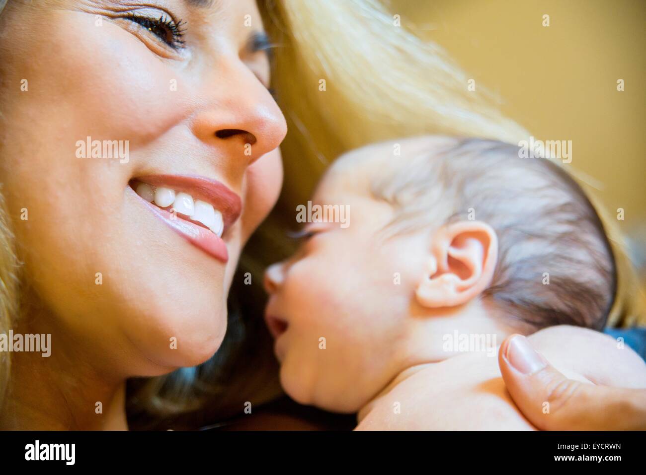 Mutter mit Sohn Stockfoto