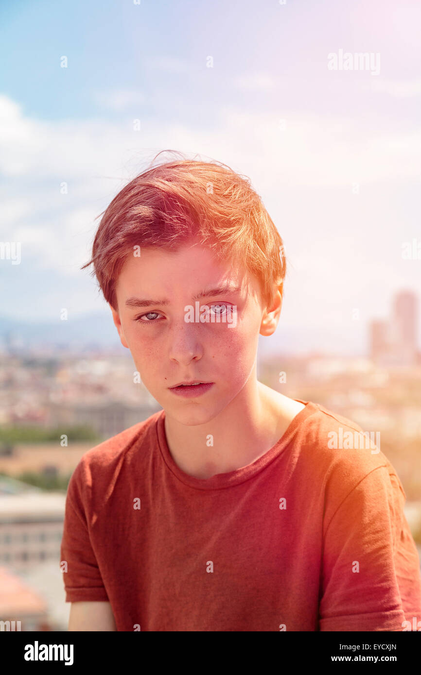 Porträt von einem Teenager in barcelona Stockfoto