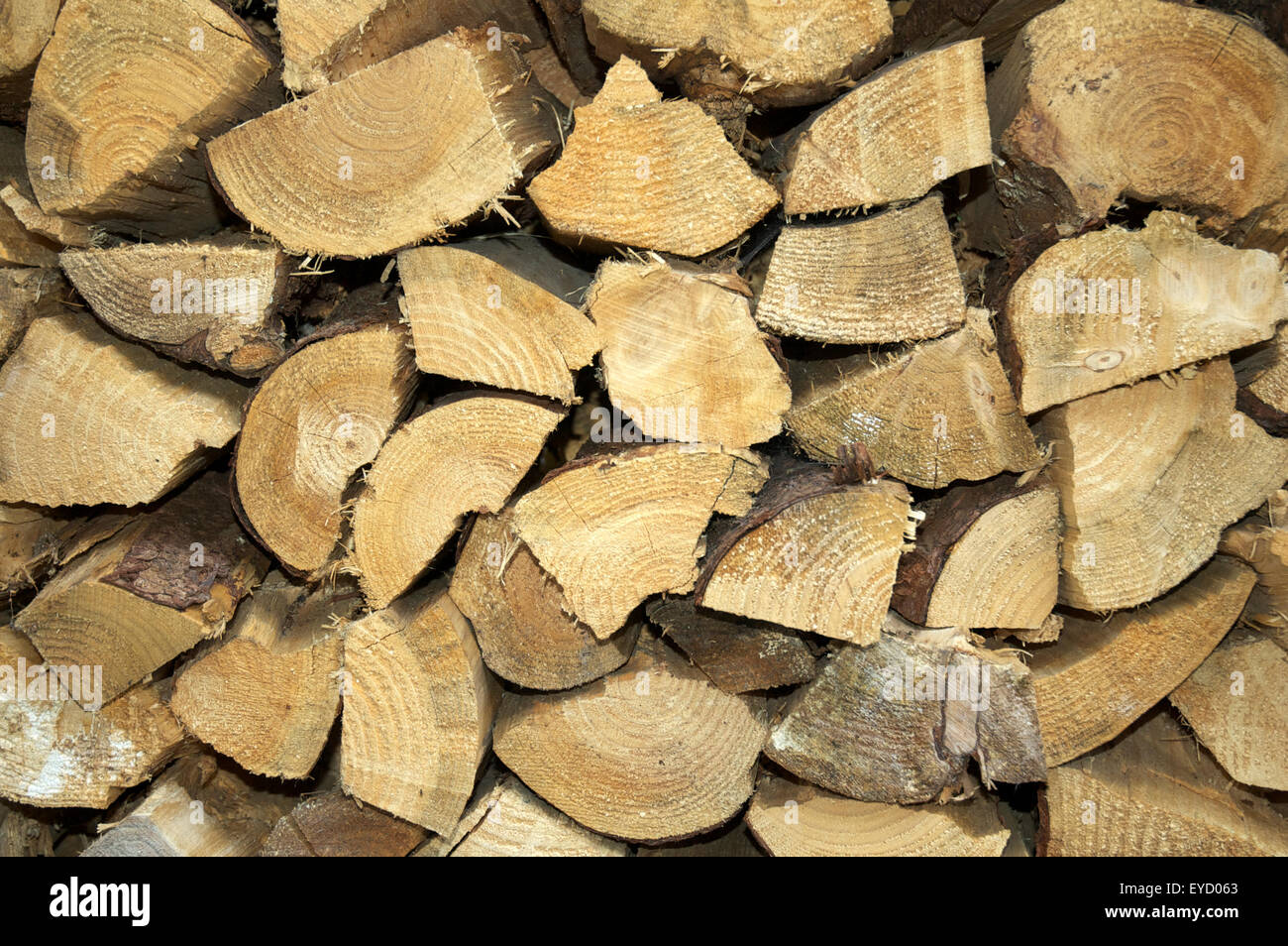 Ein Stapel Scheitholz. Stockfoto