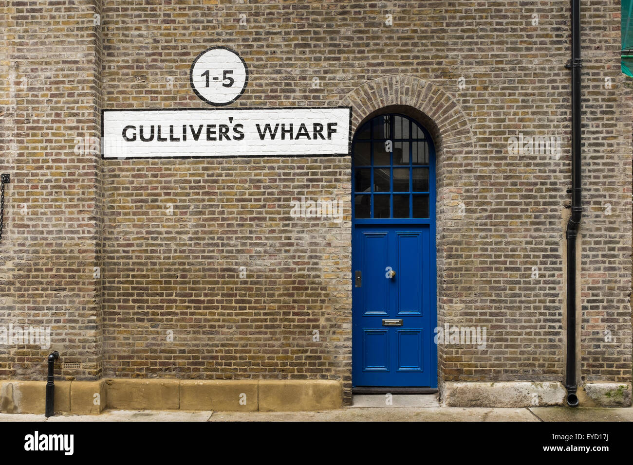 Gulliver es Wharf, Luxuswohnungen umgewandelt vom ehemaligen Lagerhaus in Wapping, London, UK Stockfoto