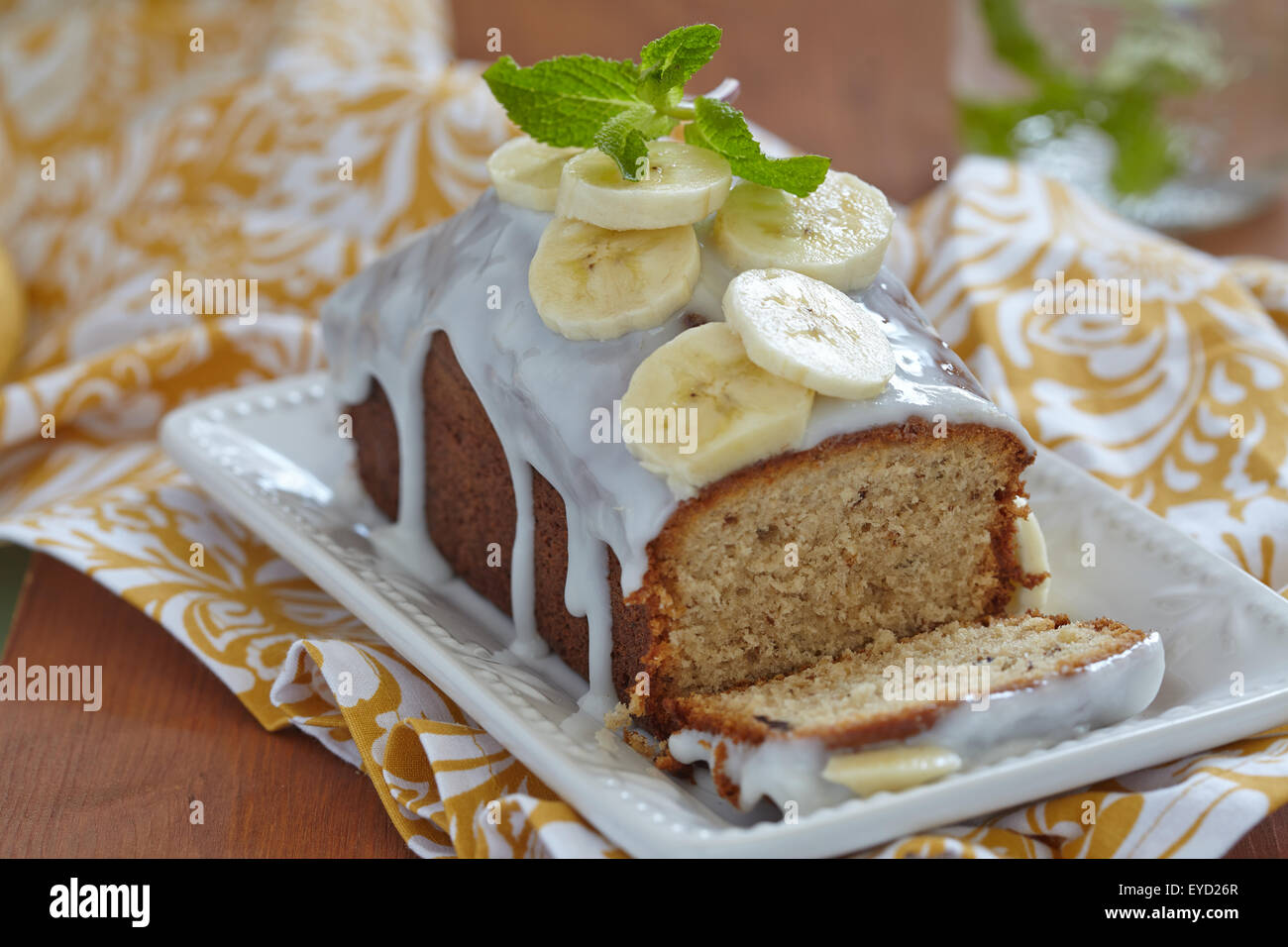 Bananenbrot Stockfoto