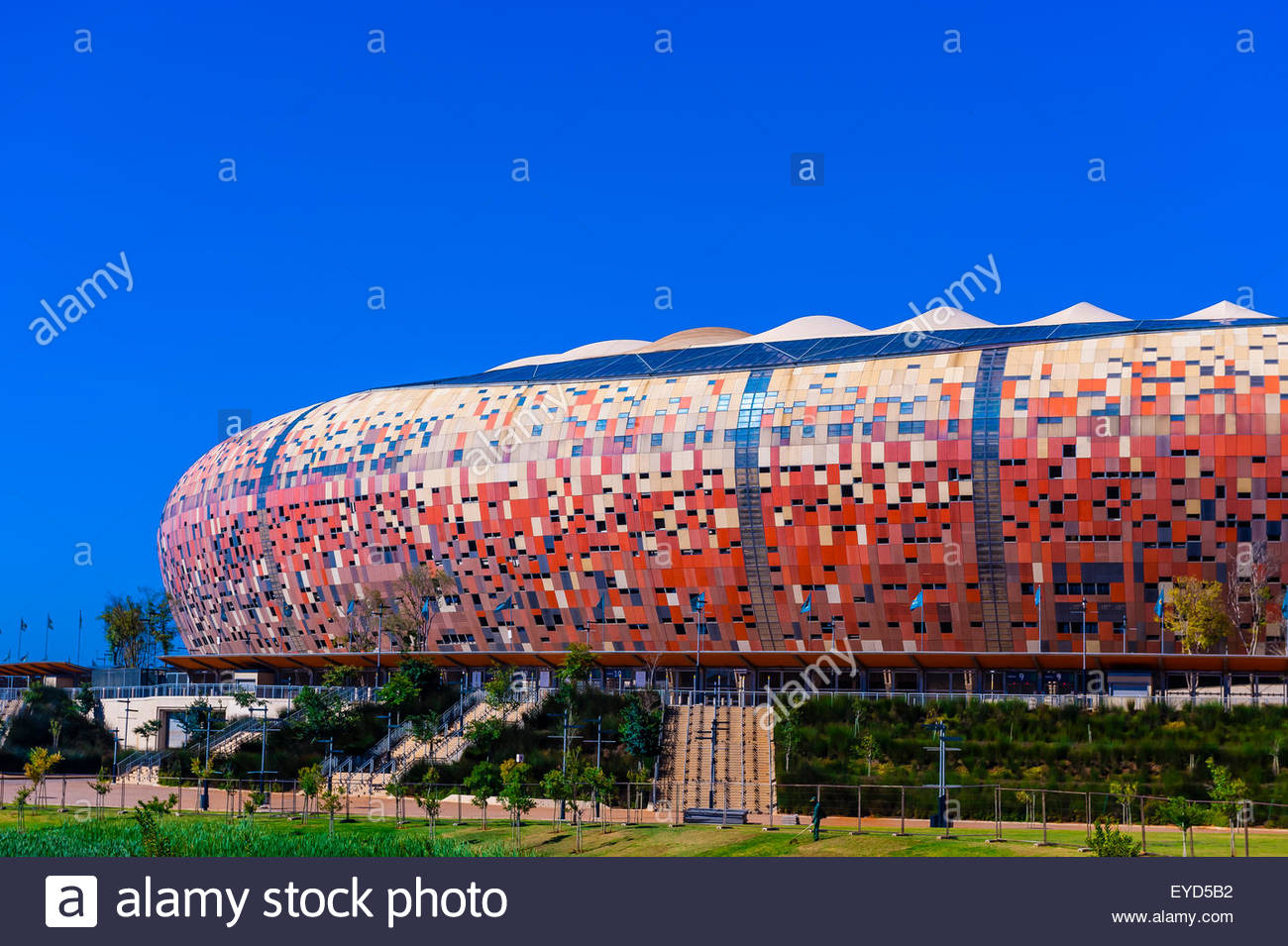 Soccer City, FNBStadion, Johannesburg, Südafrika Stockfoto, Bild