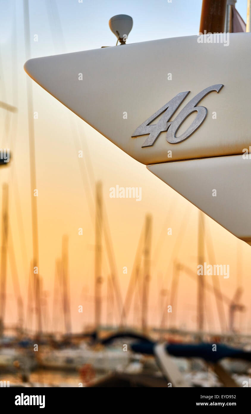 Boats at the harbour. Denia. Alicante. Valencia Community. Spain Stockfoto