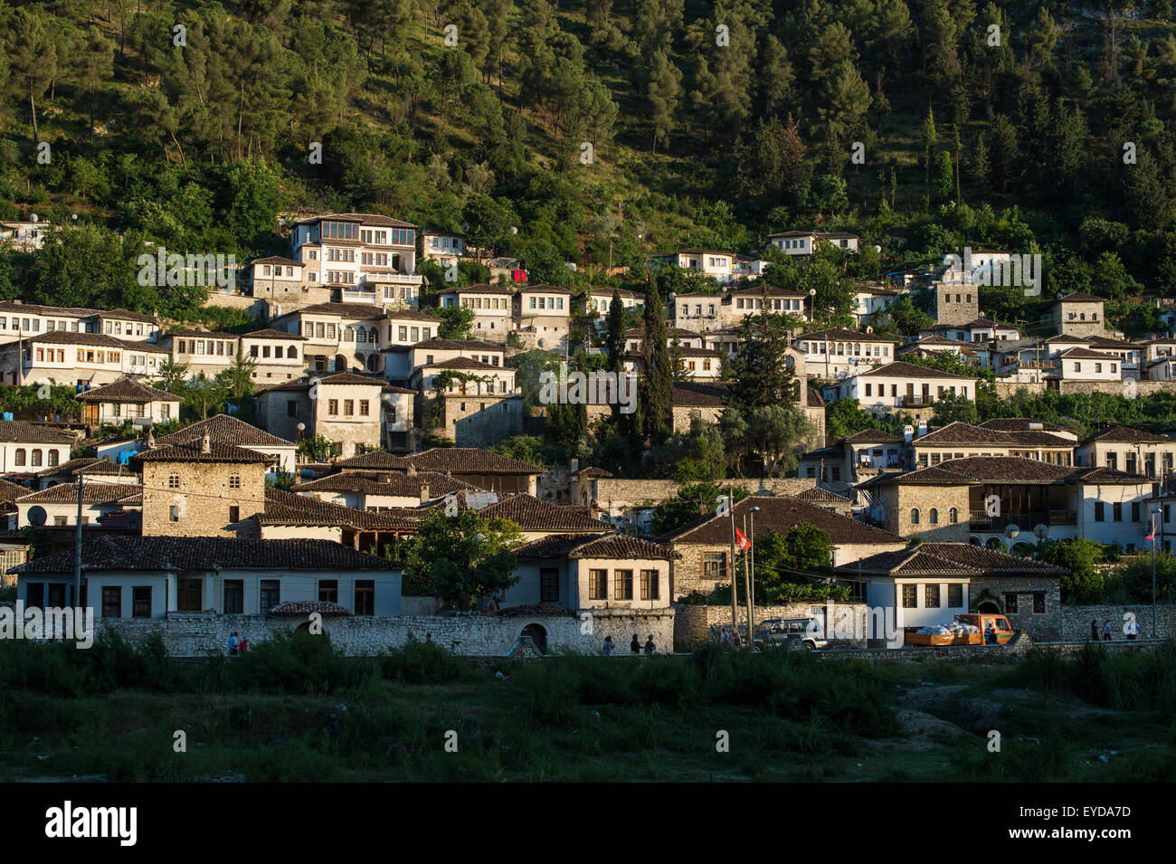 Ottomane District, UNESCO-Weltkulturerbe, Berat, Albanien, Stockfoto