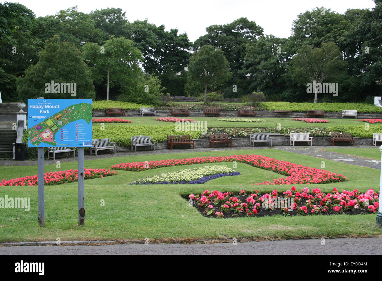 Glücklich Mount-Park, die grüne Flagge Status von Keep Britain Tidy ausgezeichnet Stockfoto