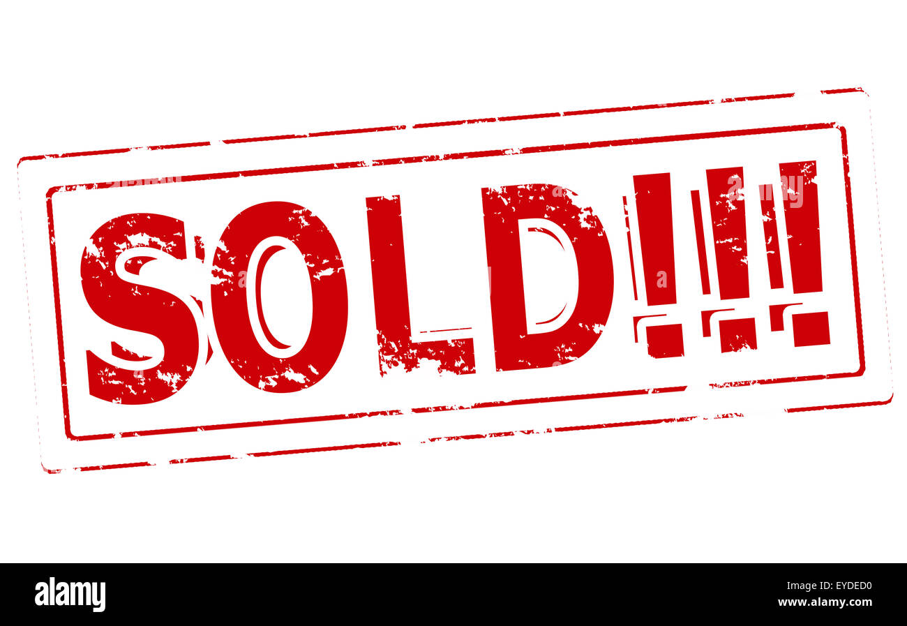 Stempel mit Wort verkauft innen, Vektor-Illustration Stockfoto