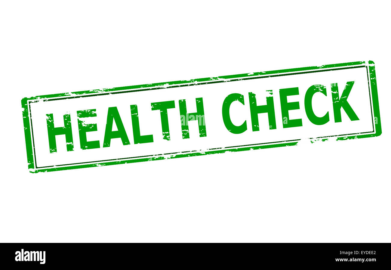 Stempel mit Text "Health Check" innen, Vektor-illustration Stockfoto