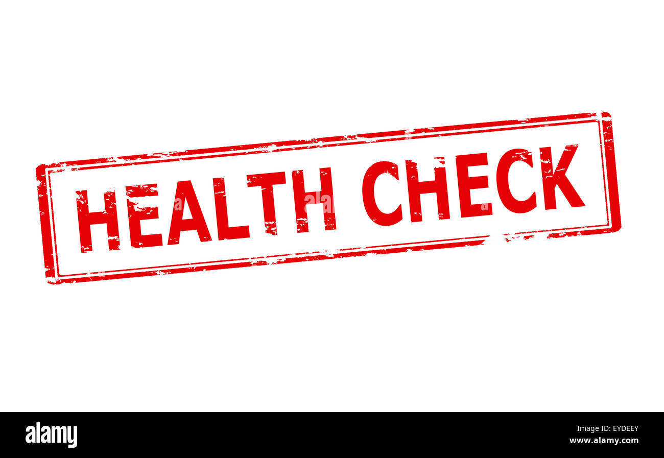 Stempel mit Text "Health Check" innen, Vektor-illustration Stockfoto