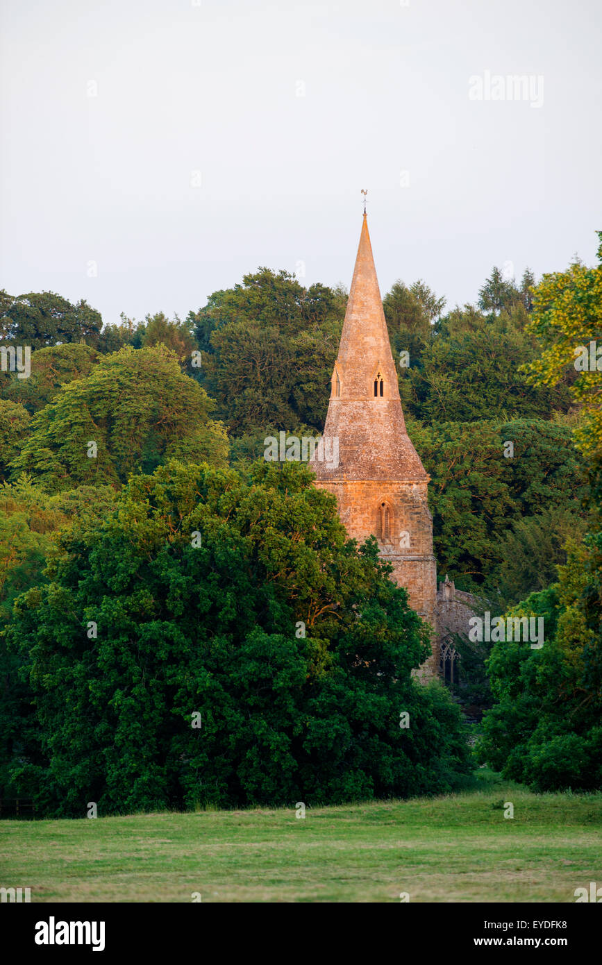 Broughton Burg, Oxfordshire, englische Landschaft. Stockfoto