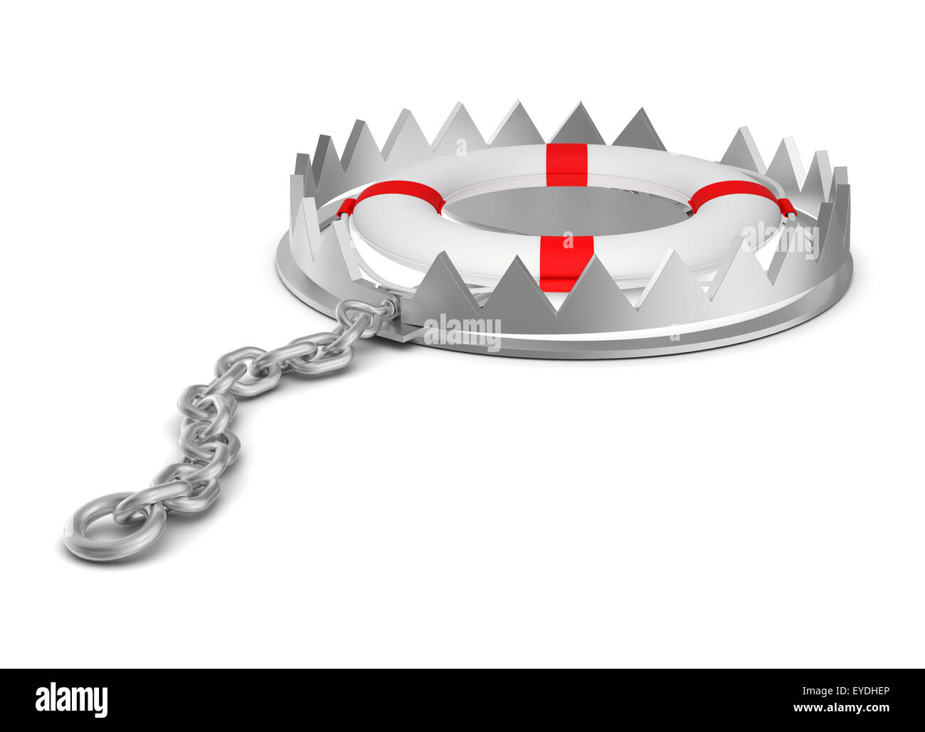 Rettungsring in Bärenfalle Stockfoto