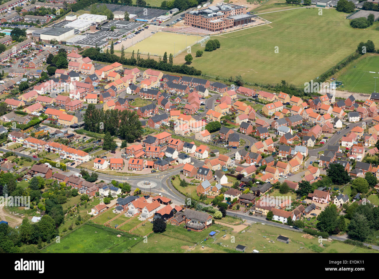 Neubau Wohnungen in großen Cornard, Suffolk, UK Stockfoto