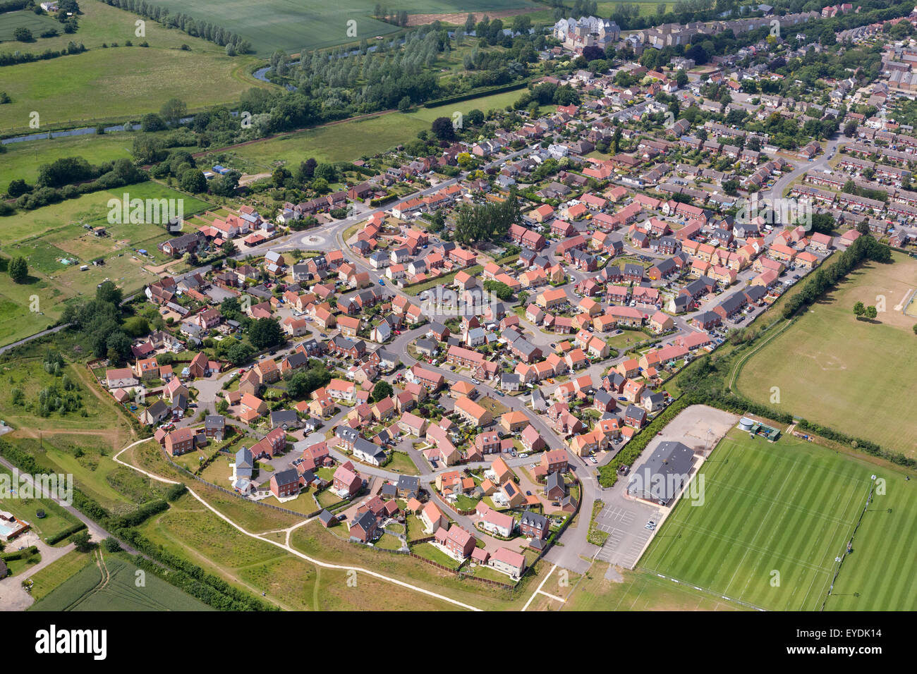 Neubau Wohnungen in großen Cornard, Suffolk, UK Stockfoto