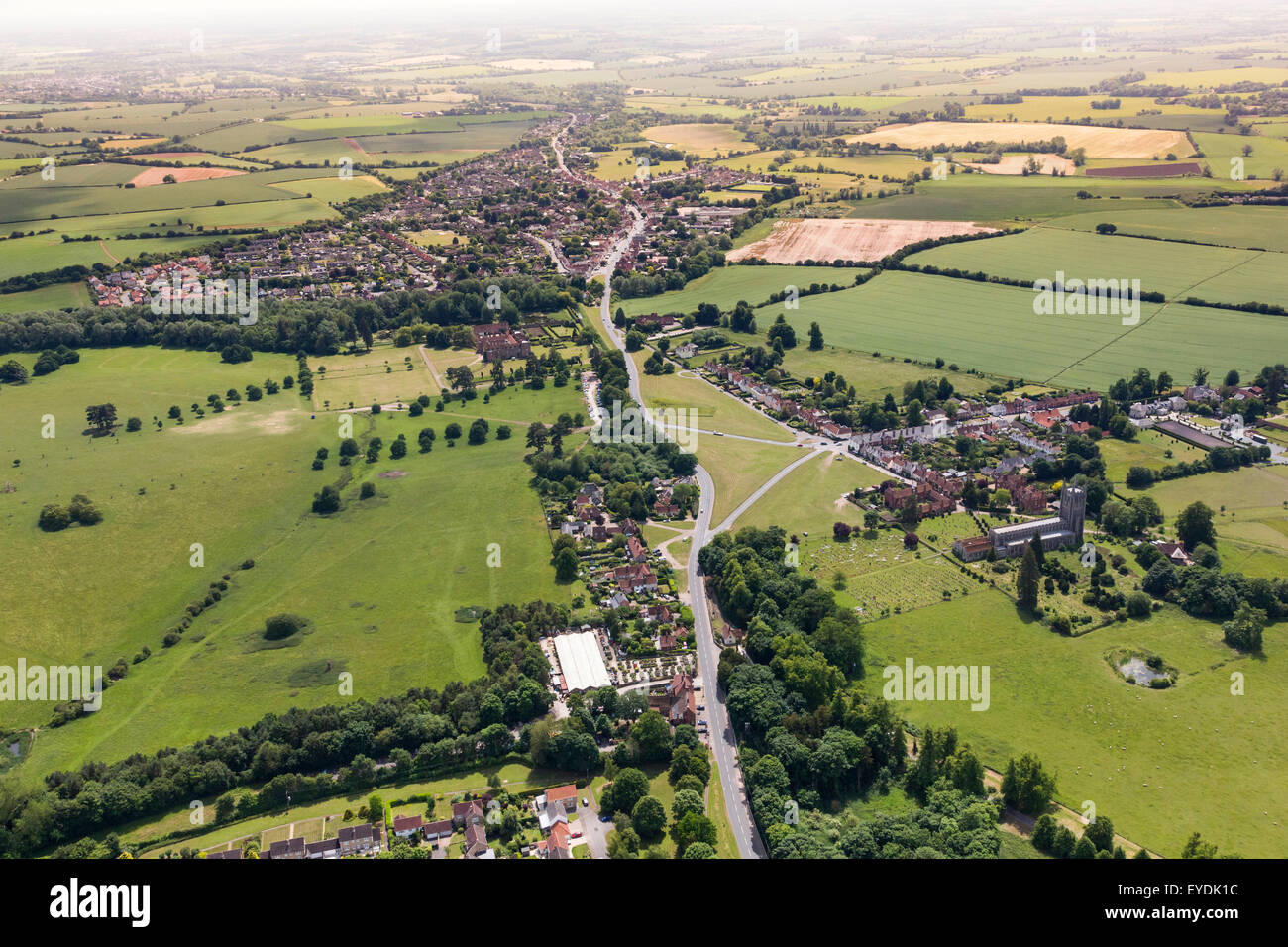 Long Melford Dorf in Suffolk, UK Stockfoto