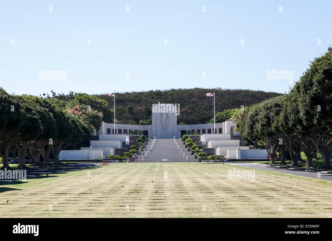 Honolulu, Hawaii, USA. 24. Juli 2015. Die Dame Columbia Statue, National Memorial Cemetery of the Pacific (Punchbowl Cemetery). Stockfoto