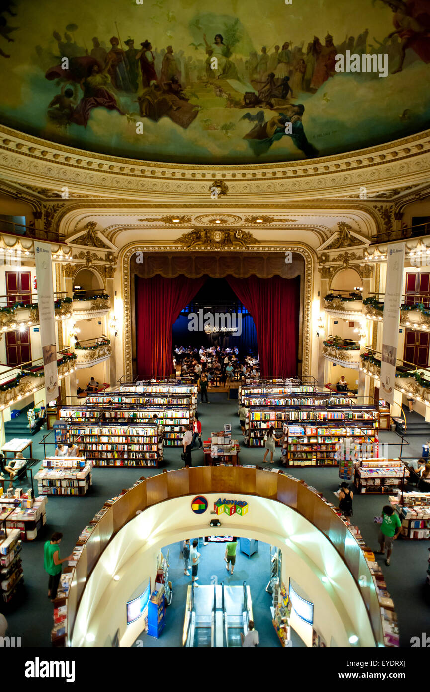 El Ateneo, schöne alte Theater umgewandelt in eine Buchhandlung, Buenos Aires, Argentinien Stockfoto