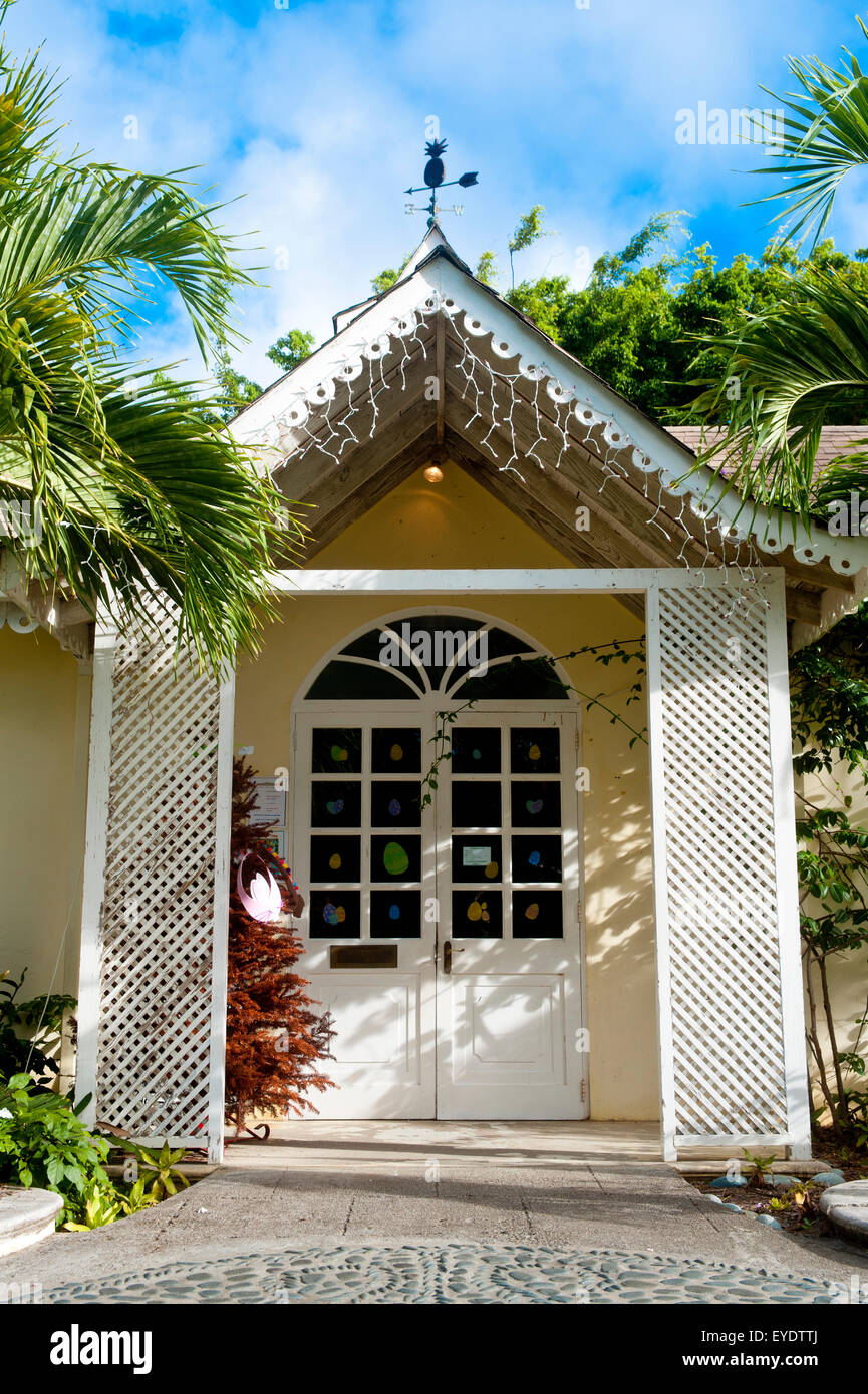 Mustique Community Library, Mustique Island, St. Vincent und die Grenadinen, West Indies Stockfoto