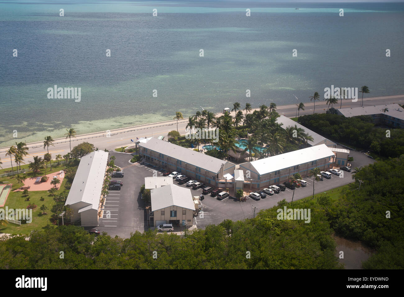 Luftaufnahme eines Hotels Key West, Florida, Vereinigte Staaten von Amerika Stockfoto