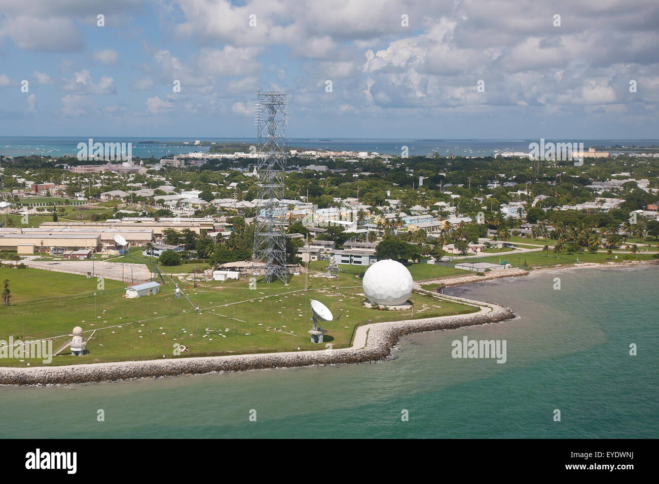 Luftaufnahme der Naval Air Station Key West, Florida, Vereinigte Staaten von Amerika Stockfoto
