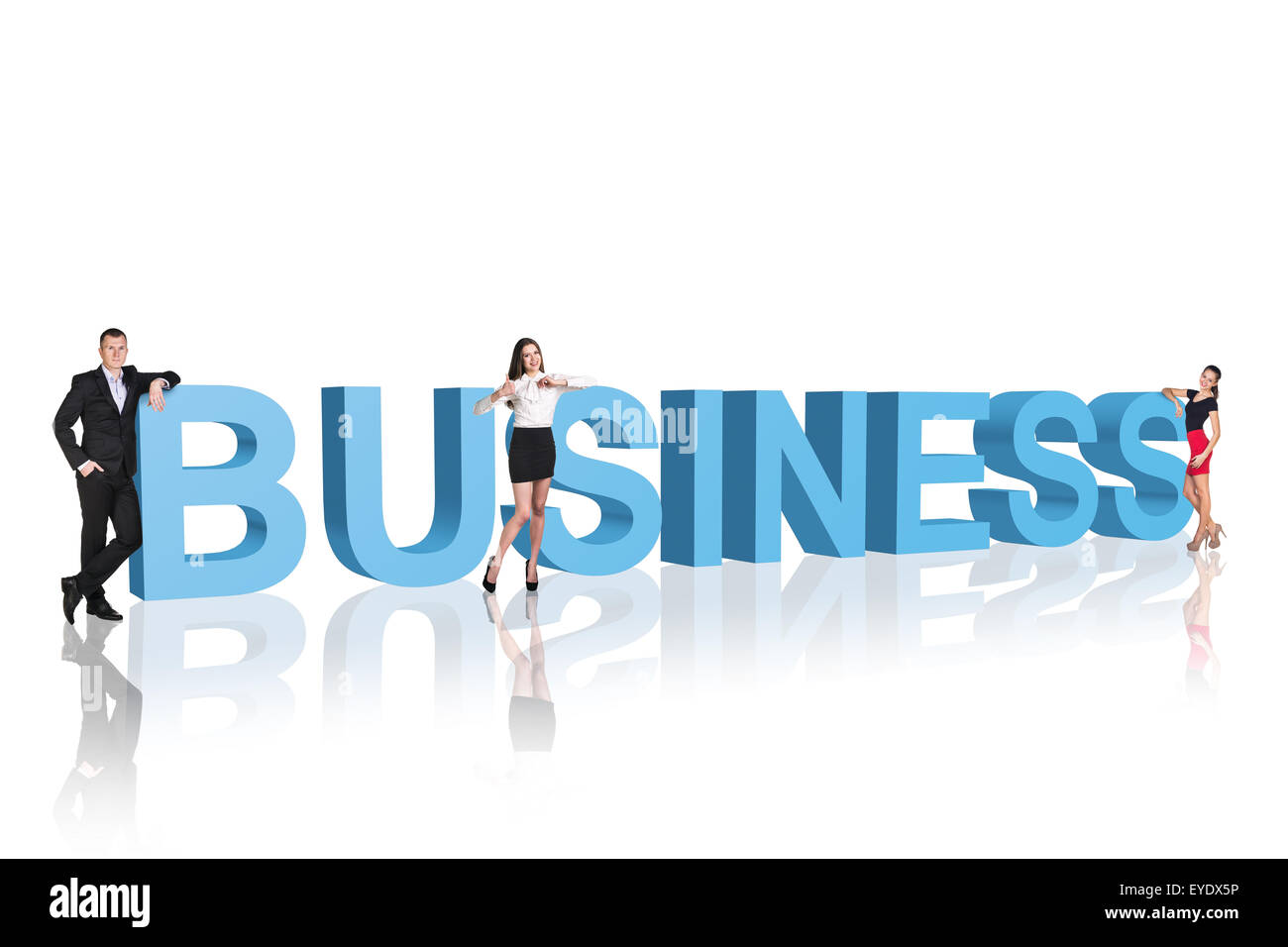 Business - Profis in der Nähe Text bleiben. Stockfoto