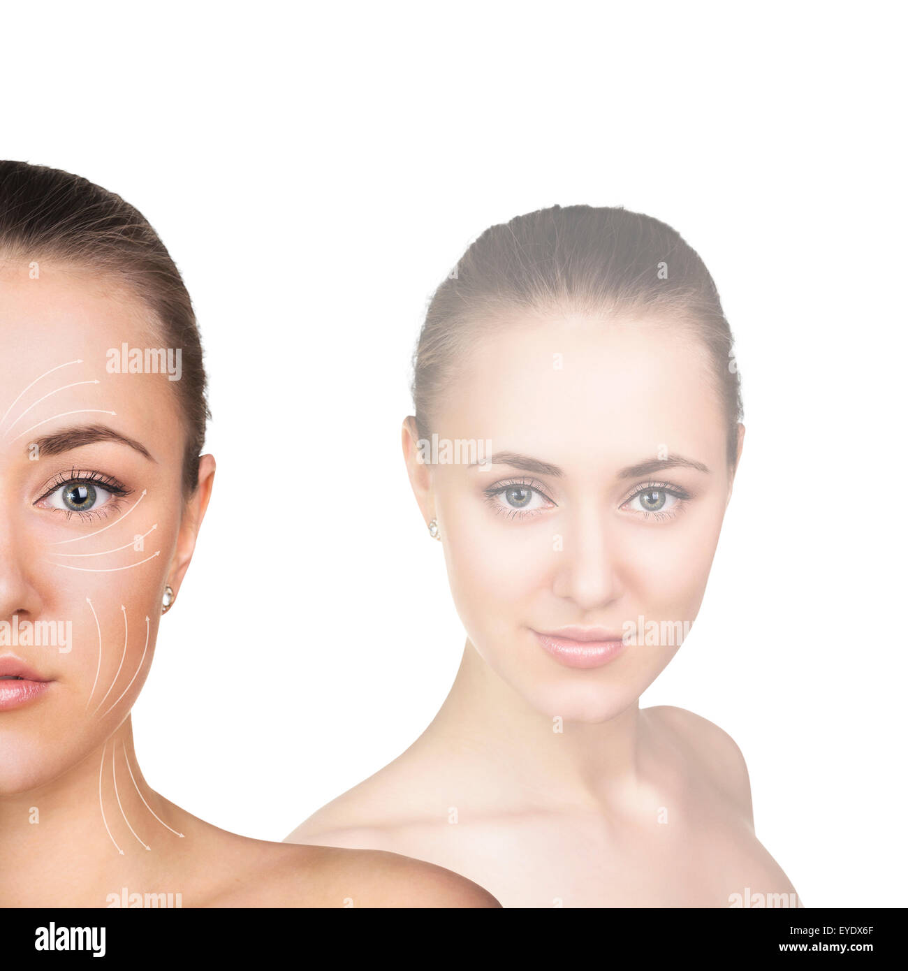 Junge weibliche Smiley Stockfoto