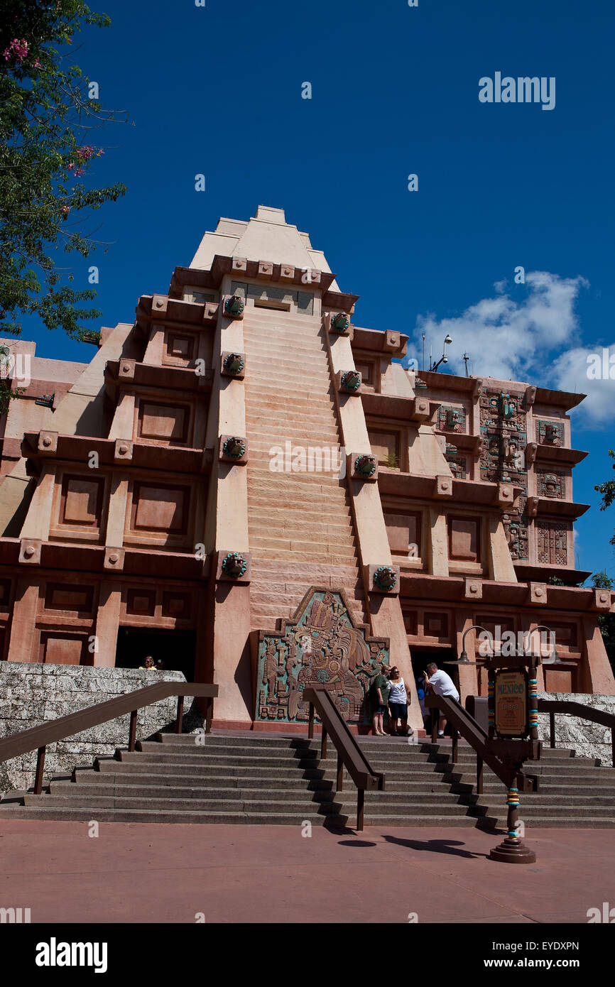 Mexiko-Pavillon, World Showcase, Epcot Center, Walt Disney World, Orlando, Florida, Vereinigte Staaten von Amerika Stockfoto
