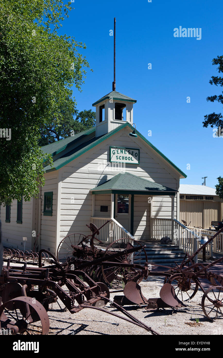 Geneso Schule, Pioneer Museum, Paso Robles, Kalifornien, Vereinigte Staaten von Amerika Stockfoto