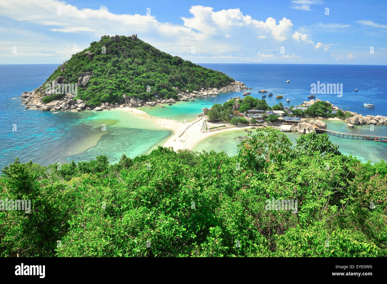 Perfekte tropische Bucht auf Koh Tao eine paradiesische Insel in Thailand Asien Stockfoto