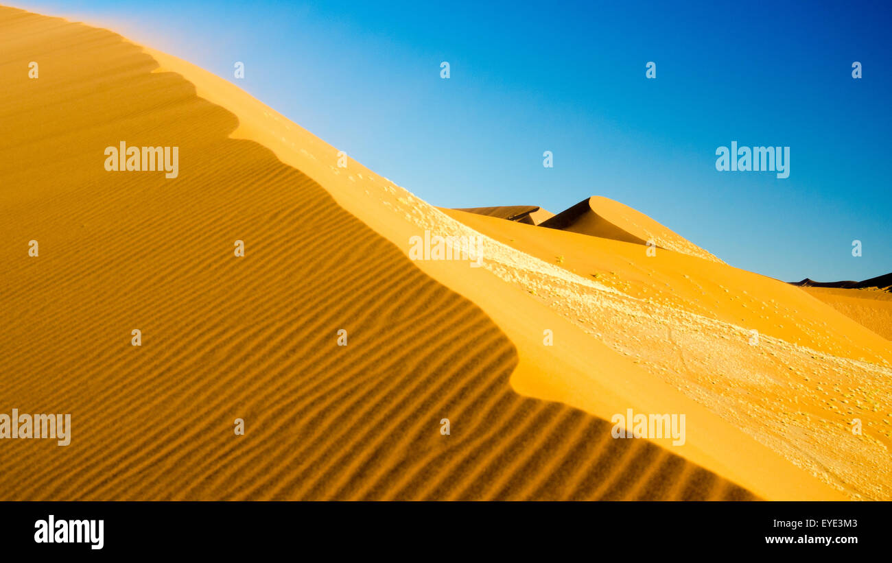 Dramatische Dünen Sossusvlei, Namib-Naukluft Wüste, Namibia Stockfoto
