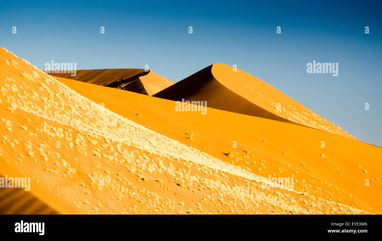 Dramatische Dünen Sossusvlei, Namib-Naukluft Wüste, Namibia Stockfoto