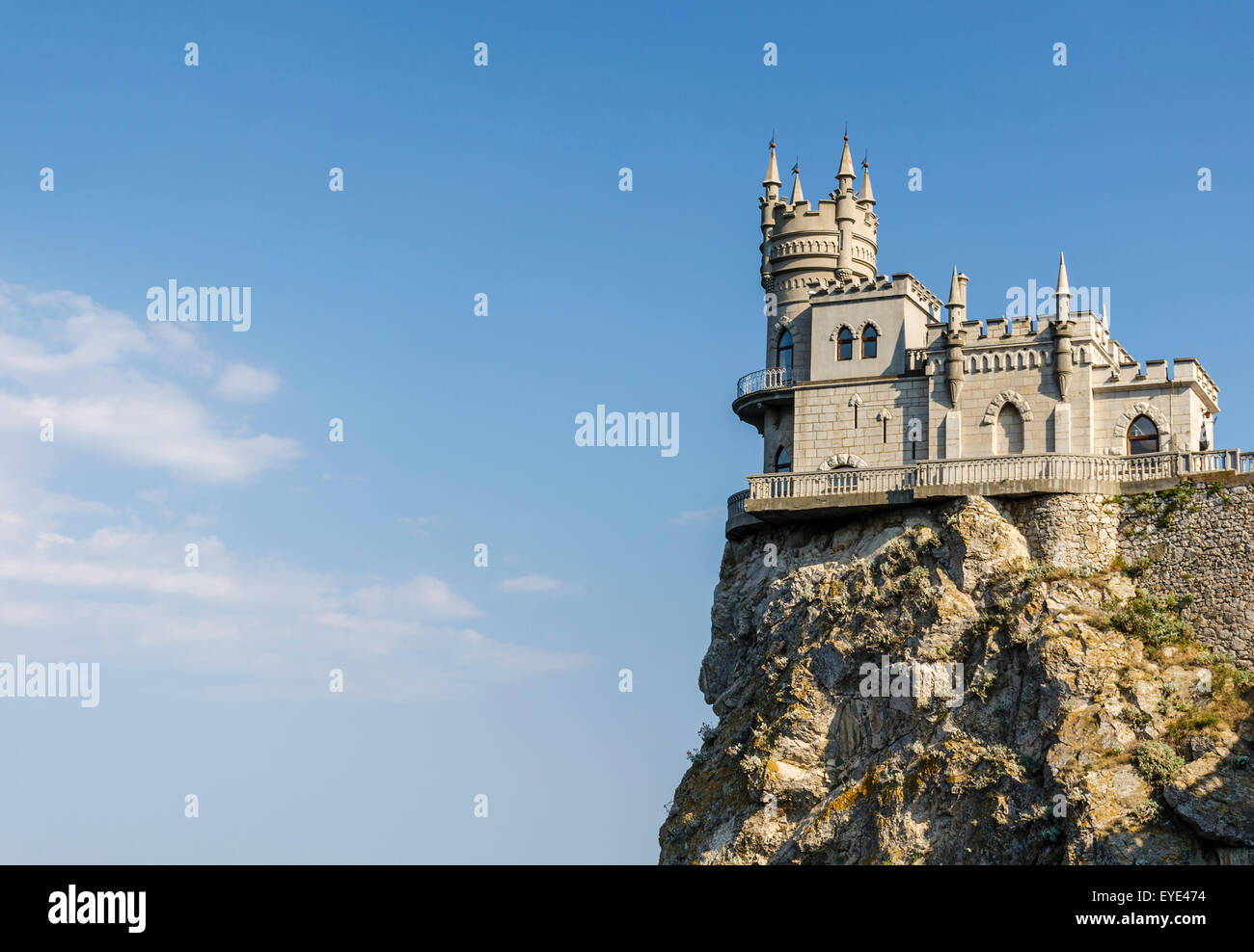Das bekannte Schloss Schwalbennest in der Nähe von Yalta. Krim, Russland Stockfoto