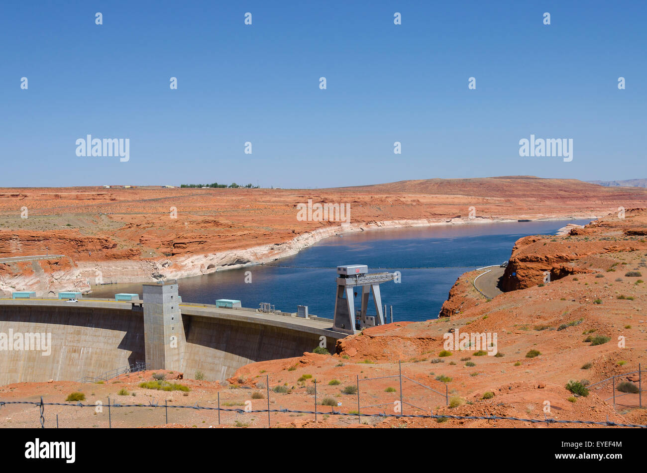 Powell-Lake-Staudamm in Arizona in den USA Stockfoto